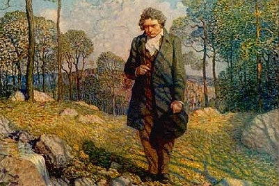 Image result for lone artist beethoven in painting