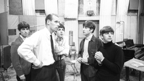 Image result for george martin in studio with beatles